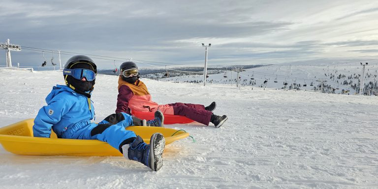 toboggan piste saariselka lapland